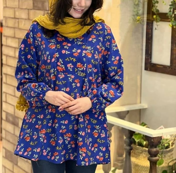 شومیز کبریتی گلدار ترک